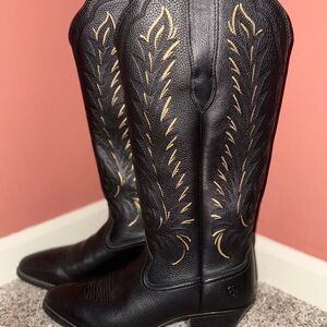 Ariat Tan and Black Leather Boots
